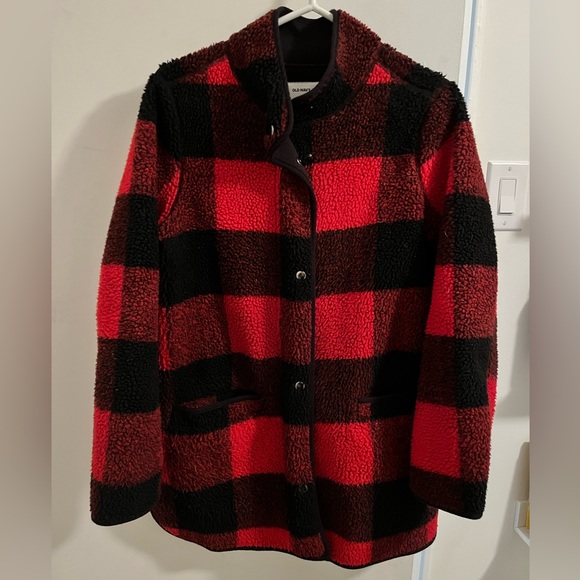 Old Navy Teddy Buffalo Plaid Jacket - Picture 2 of 4
